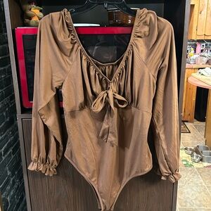 SHEIN brown body suit in 0XL curvy